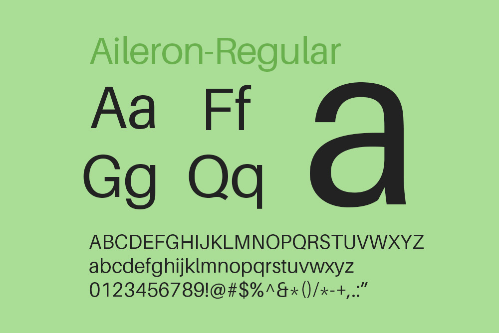 英文字体Aileron字体免费下载aileron全系列字体15种字重