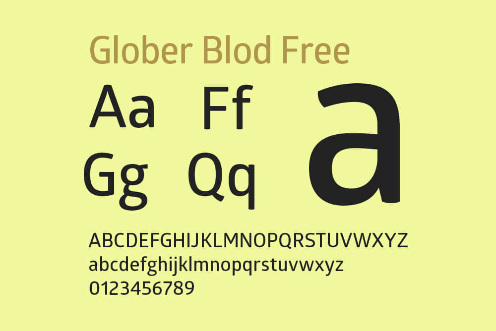 英文字体Glober Regular & Glober Blod 两种字重免费下载